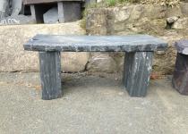 <p>FFestiniog Grey/blue slate bench 100cm wide, 40cm wide, 45cm high</p>
